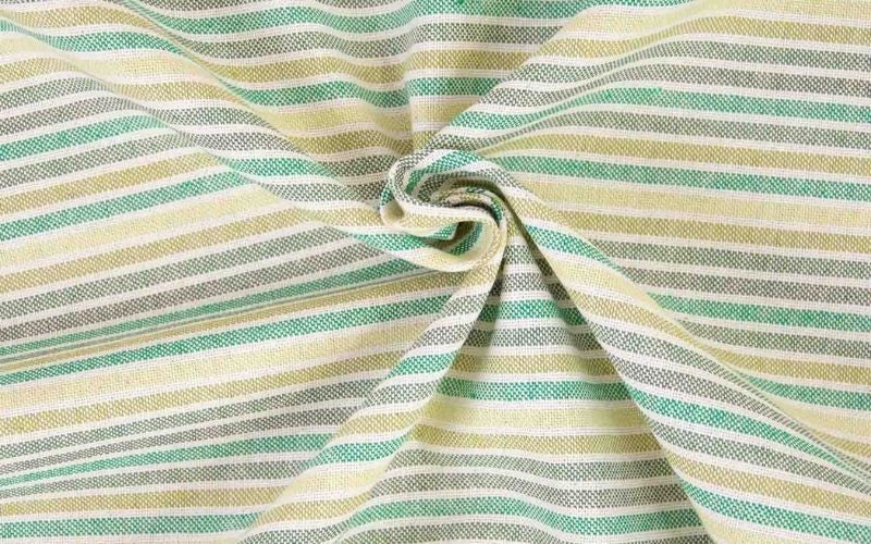 Recycled Green Striped Canvas