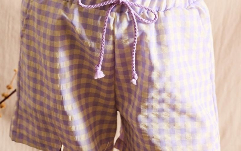 Vichy Seersucker Katia Lila y Amarillo