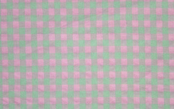 Vichy Seersucker Katia Verde y Rosa