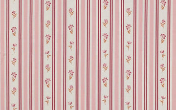 Fine Poplin Flower Stripe Pink