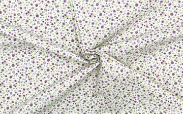 Purple Floral Cotton Poplin