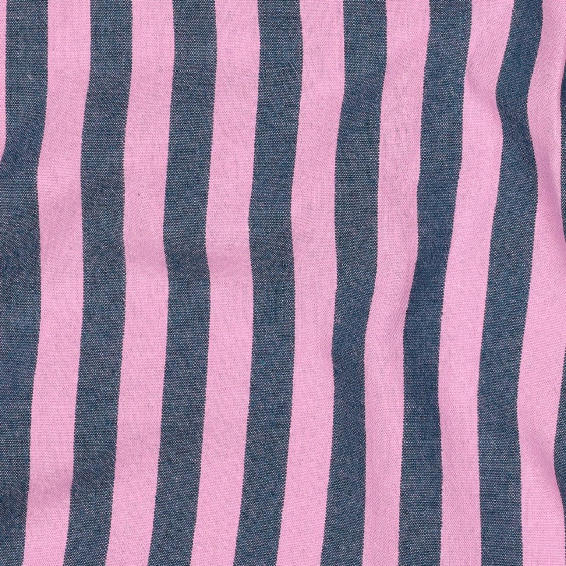 Algodón Rayas Rosa Denim