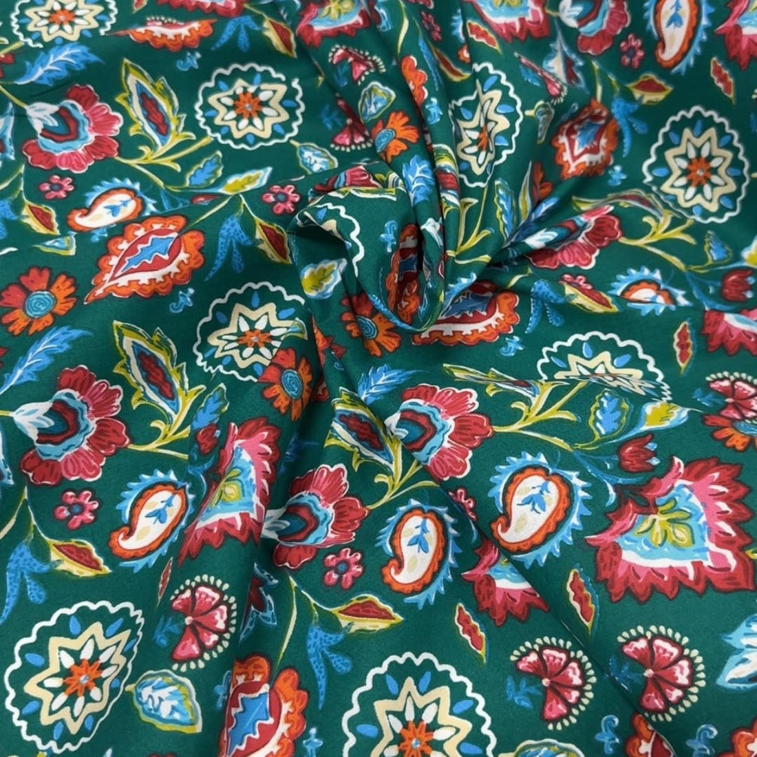 Popelín Algodón Marmara Verde
