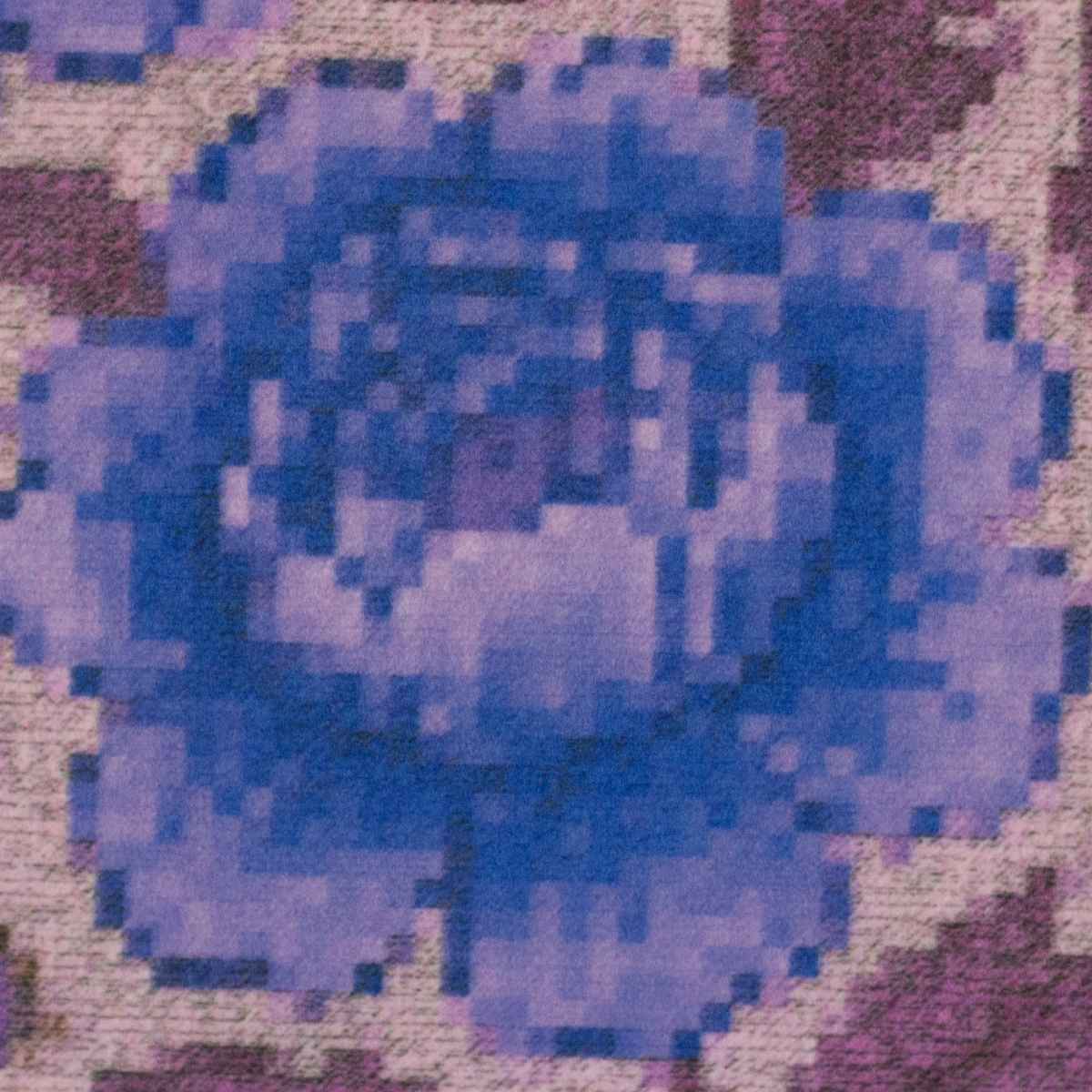 Tejido Polar Flor Píxel Azul