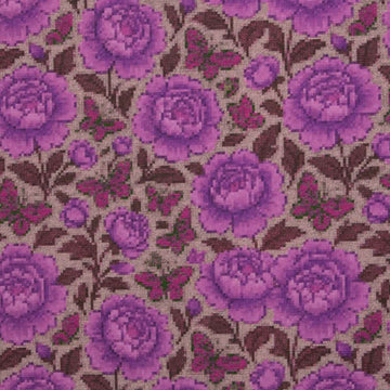 Tejido Polar Flor Píxel Rosa
