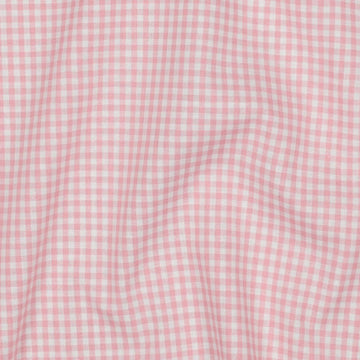 Popelín Algodón Vichy Rosa Pastel