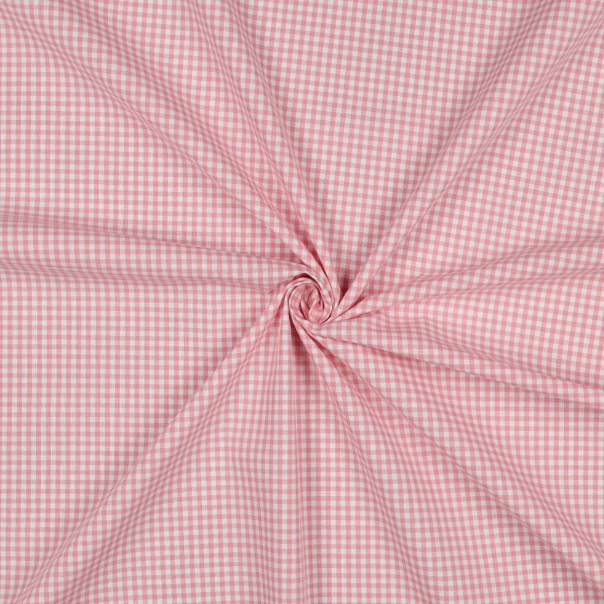 Popelín Algodón Vichy Rosa Viejo